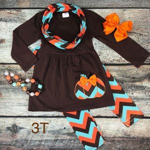chevron pumpkin pant set
